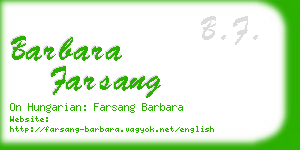 barbara farsang business card